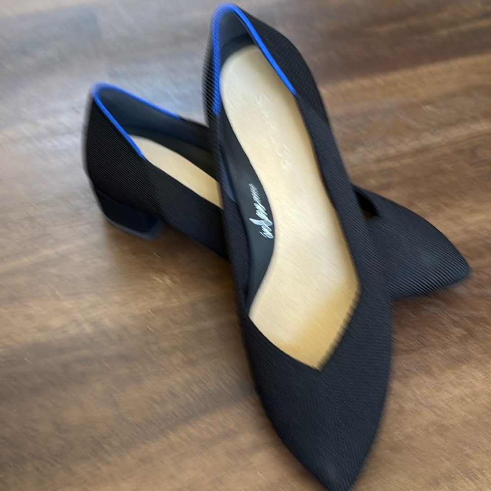 Rothy’s black heels.  Size 7.  Never worn.